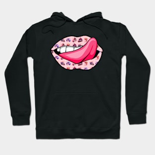 PASTRY AND CAKES LIPS WITH PINK TONGUE Hoodie